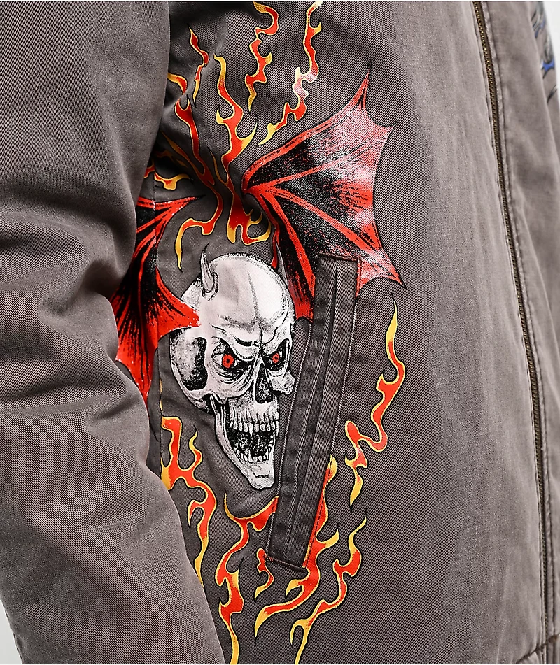 Broken Promises Poetry Brown Work Jacket