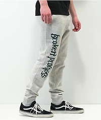 Broken Promises Poor Sport Grey Jogger Sweatpants