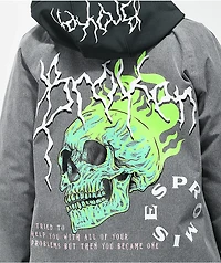 Broken Promises Problems Black & Grey Snowboard Jacket