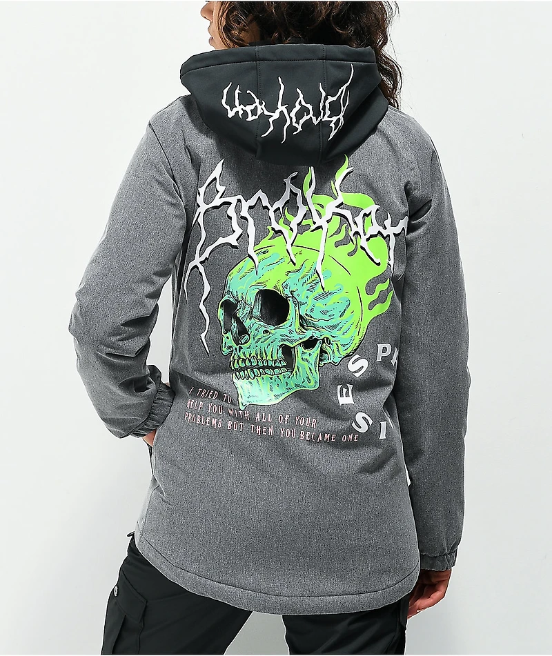 Broken Promises Problems Black & Grey Snowboard Jacket