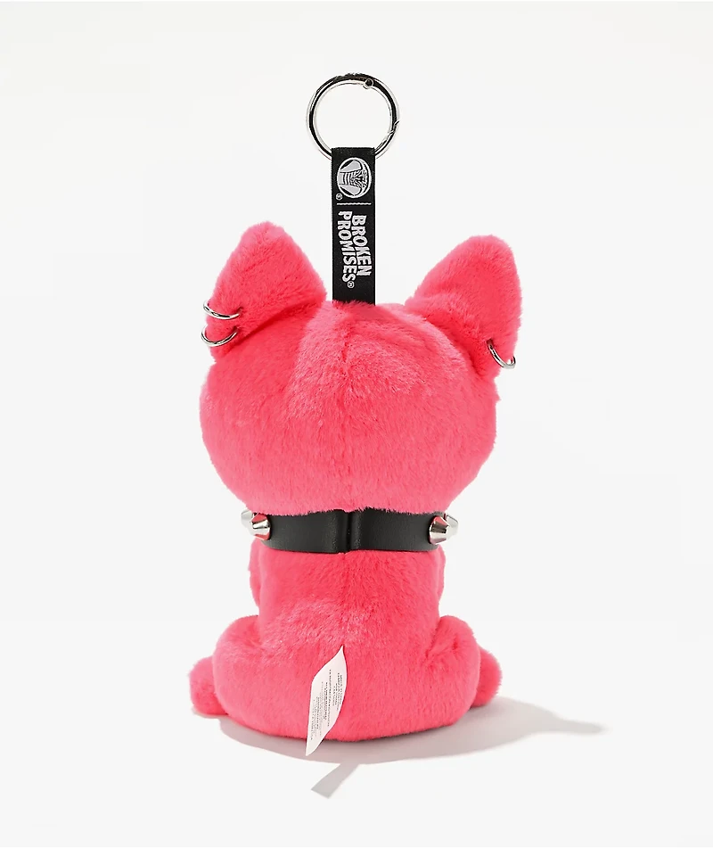 Broken Promises Puck Pink Plush Keychain