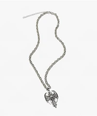 Broken Promises Purgatory Cross 22" Silver Necklace