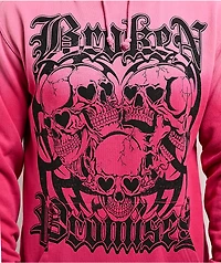 Broken Promises Purgatory Pink Wash Hoodie