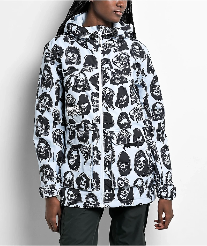 Broken Promises Reaper 5K Light Blue Snowboard Jacket