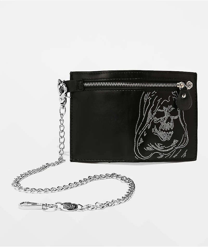 Broken Promises Reaper Black Chain Wallet