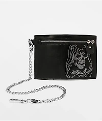 Broken Promises Reaper Black Chain Wallet