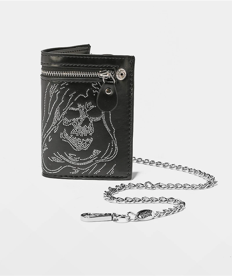 Broken Promises Reaper Black Chain Wallet
