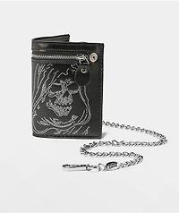 Broken Promises Reaper Black Chain Wallet