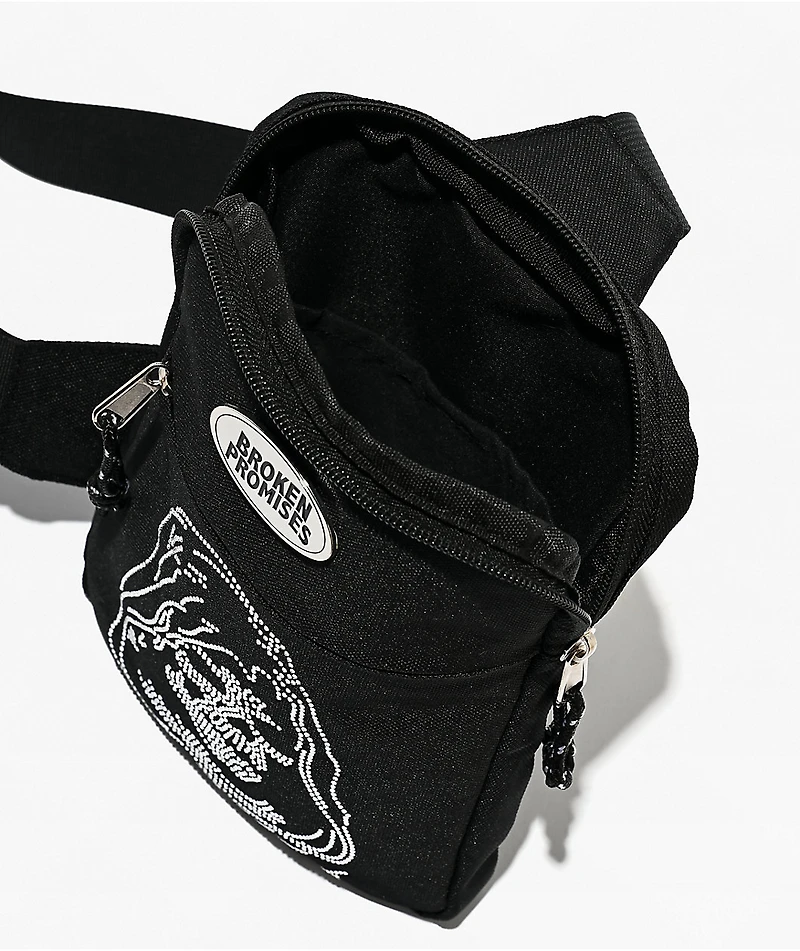 Broken Promises Reaper Black Crossbody Bag