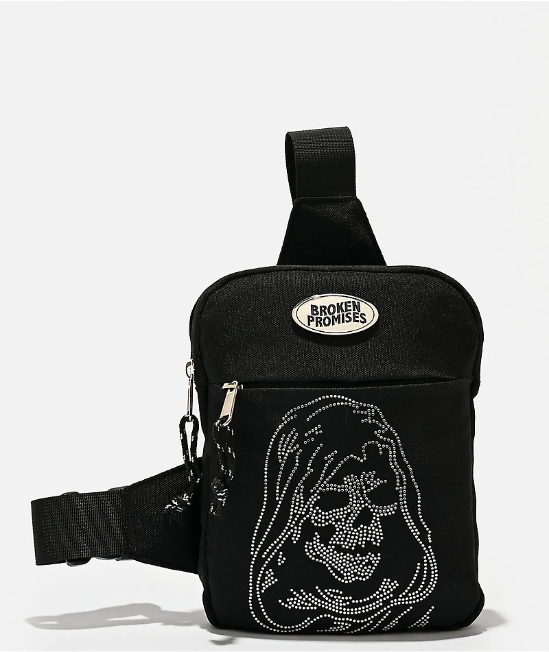 Broken Promises Reaper Black Crossbody Bag