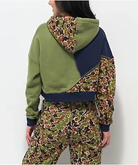 Broken Promises Reaper Camo Patchwork Crop Hoodie