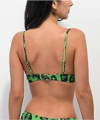 Broken Promises Reaper Guide Green Triangle Bikini Top