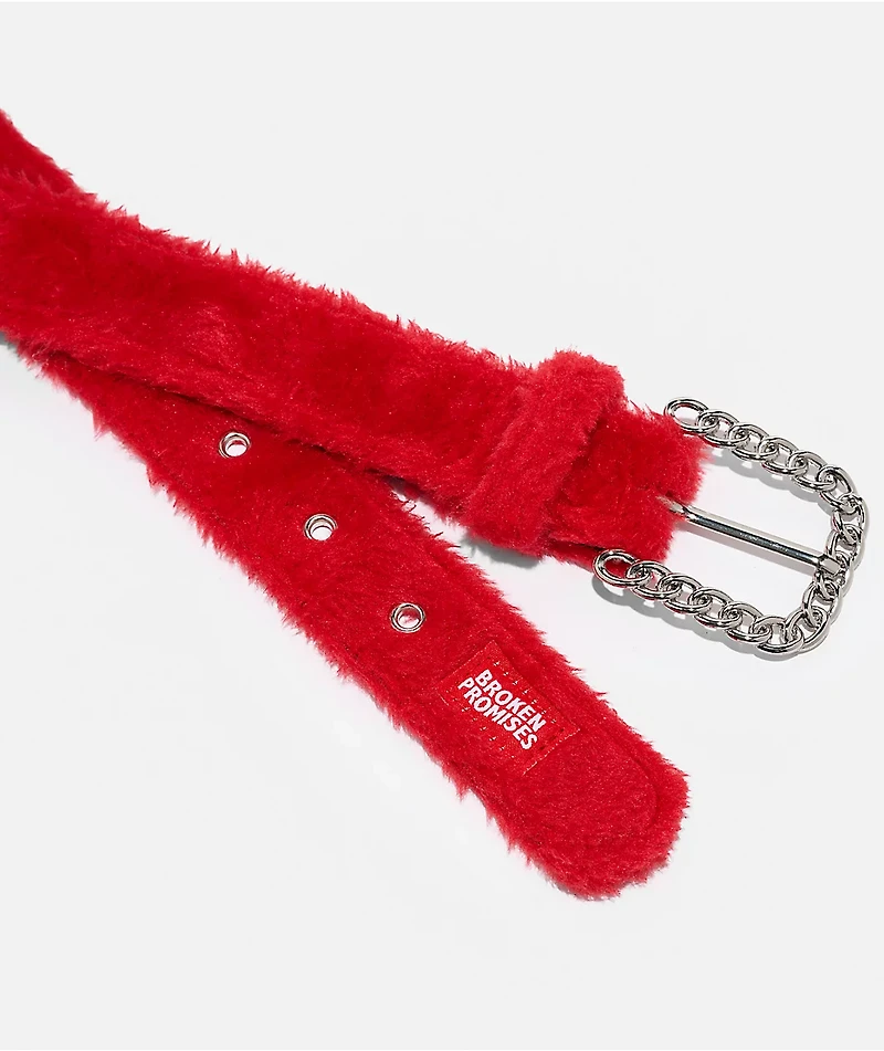 Broken Promises Redrum Faux-Fur Belt
