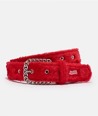 Broken Promises Redrum Faux-Fur Belt