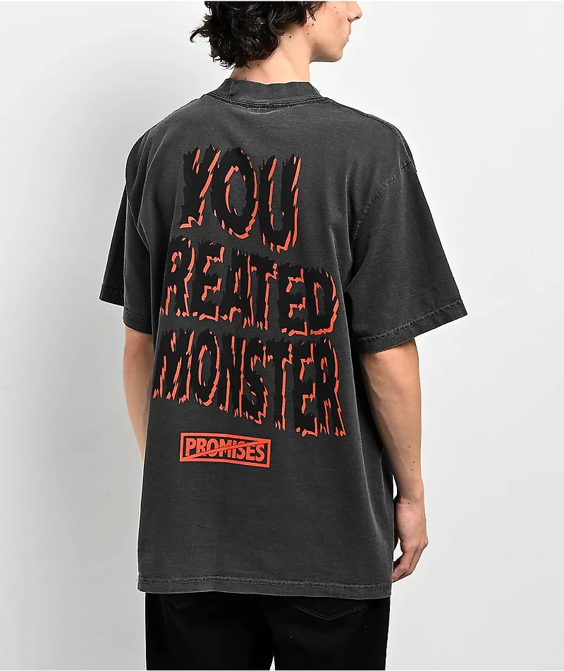 Broken Promises Rest Pieces Washed Black T-Shirt