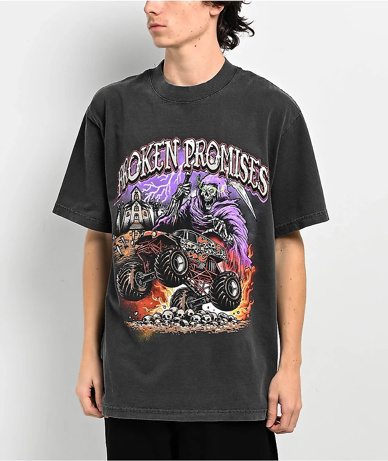 Broken Promises Rest Pieces Washed Black T-Shirt