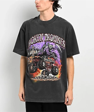 Broken Promises Rest Pieces Washed Black T-Shirt