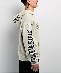 Broken Promises Ritual Natural Boxy Zip Hoodie