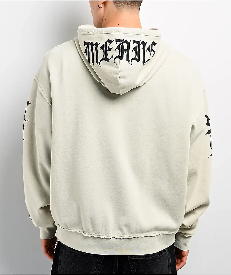 Broken Promises Ritual Natural Boxy Zip Hoodie
