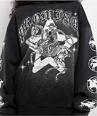 Broken Promises Rodeo Star Black Wash Hoodie