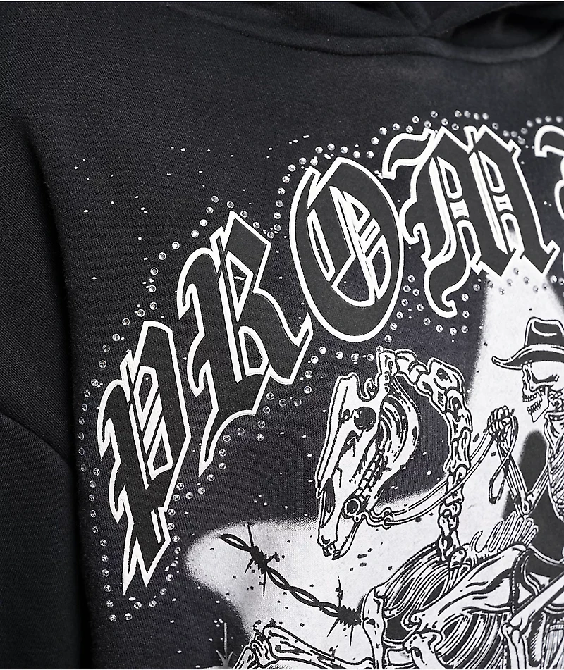 Broken Promises Rodeo Star Black Wash Hoodie