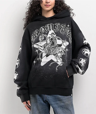 Broken Promises Rodeo Star Black Wash Hoodie