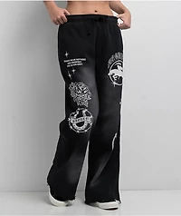 Broken Promises Rodeo Star Black Wash Sweatpants