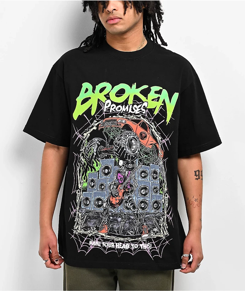 Broken Promises Rot And Roll Black T-Shirt