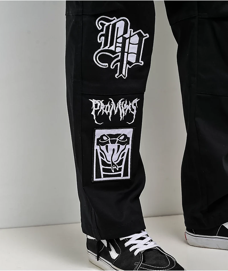 Broken Promises Rough Patch Black Cargo Pants