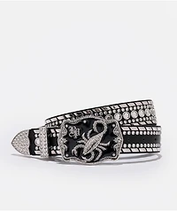 Broken Promises Scorpion Rhinestone Black Belt