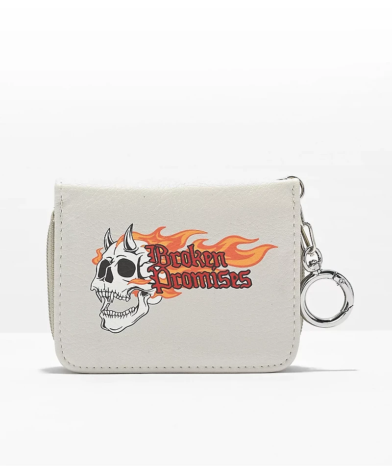Broken Promises Screamer White Bifold Wallet