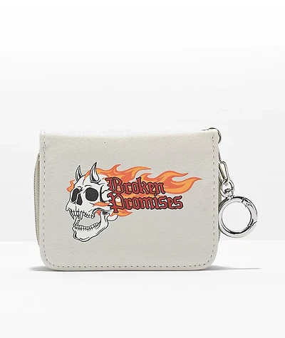 Broken Promises Screamer White Bifold Wallet