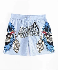 Broken Promises Scythe Blue Mesh Shorts