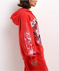 Broken Promises Shooting Star Red Body Bag Zip Hoodie
