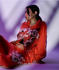 Broken Promises Shooting Star Red Body Bag Zip Hoodie