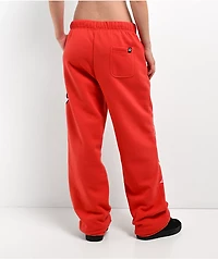 Broken Promises Shooting Star Rhinestone Red Sweatpants