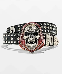 Broken Promises Shriek Rhinestone Black Belt