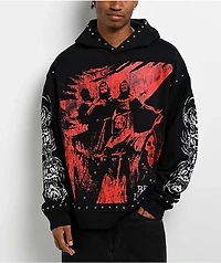 Broken Promises Silence Awaits Studded Black Hoodie