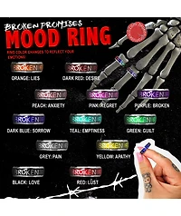 Broken Promises Silver Mood Ring