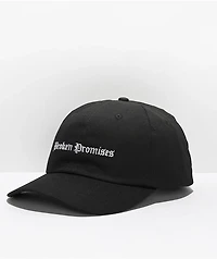 Broken Promises Slogan Black Strapback Hat