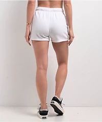 Broken Promises Soulless Rhinestoned White Sweat Shorts