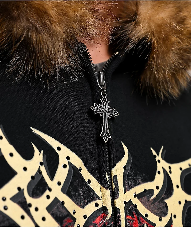 Broken Promises Spelunker Black Zip Hoodie