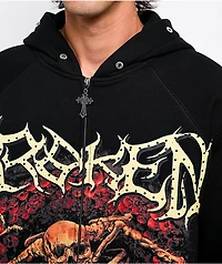 Broken Promises Spelunker Black Zip Hoodie
