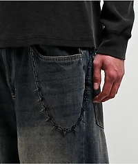 Broken Promises Spiked Black Pocket Chain