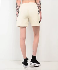 Broken Promises Spiked White Sweat Shorts