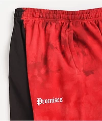 Broken Promises Split Dye Red & Black Sweatpants