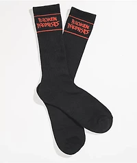 Broken Promises Stark Black Crew Socks