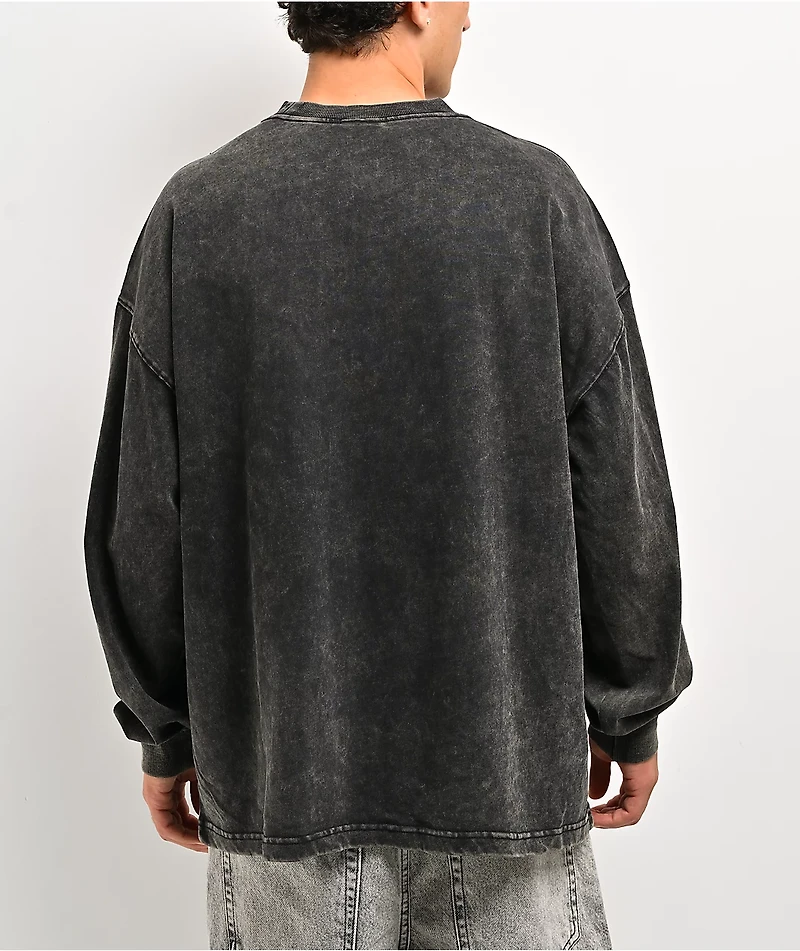 Broken Promises Stiletto Black Wash Long Sleeve T-Shirt