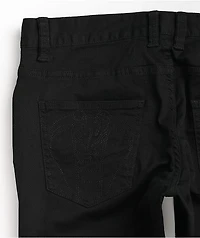 Broken Promises Stitch & Rip Black Denim Skinny Jeans