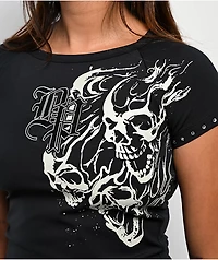 Broken Promises Storm Of Chaos Black Raglan T-Shirt